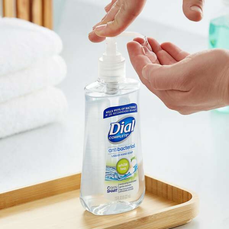 Hand Soap And Sanitizer * | Dial Dial Dia02660 Complete 7.5 Oz. White Tea And Vitamin E Antibacterial Liquid Hand Soap 12/Case