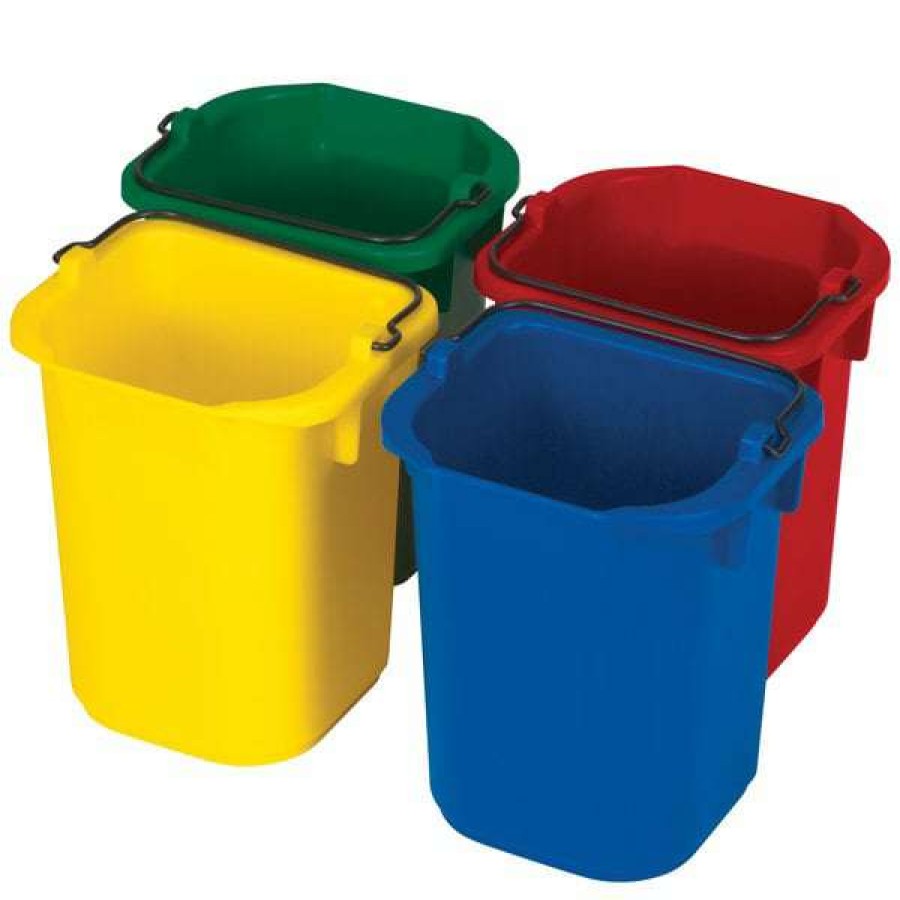 Cleaning Tools & Supplies * | Rubbermaid Fg9T83010000 5 Qt. Heavy Duty Pails In Yellow, Red, Blue, And Green 4/Pack