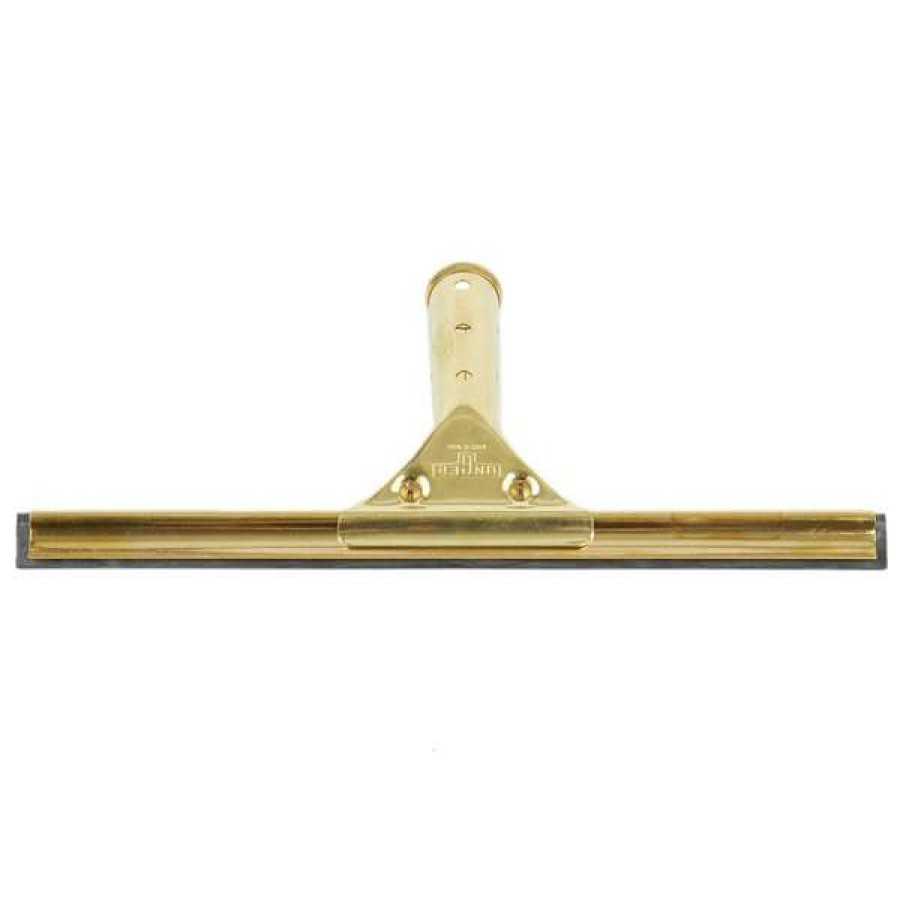 Cleaning Tools & Supplies * | Unger Unger Gs300 Goldenclip 12 Window Squeegee With Brass Handle