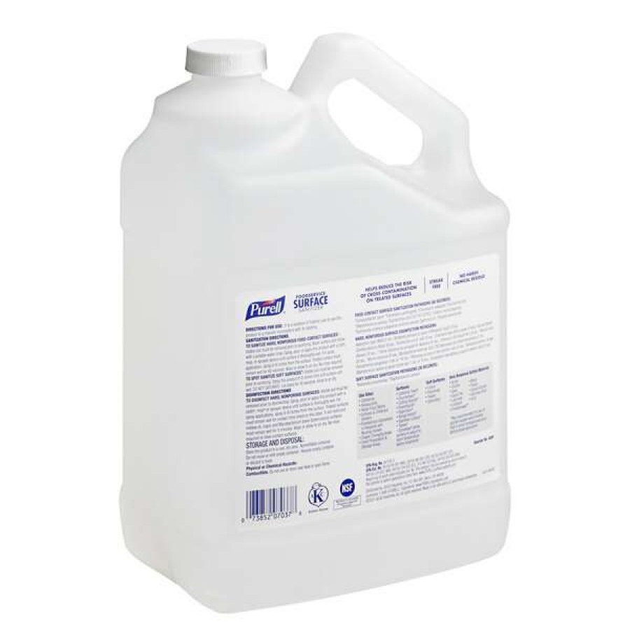 Cleaning Chemicals * | Purell Purell 4341-04 1 Gallon / 128 Oz. Fragrance-Free Foodservice Surface Sanitizer 4/Case