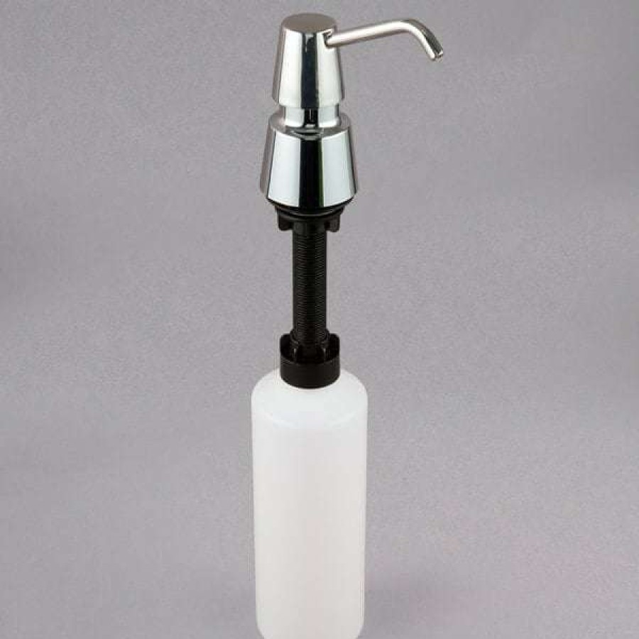 Hand Soap And Sanitizer * | Bobrick B-823 Chrome Counter Mount Push Button Foaming Soap Dispenser