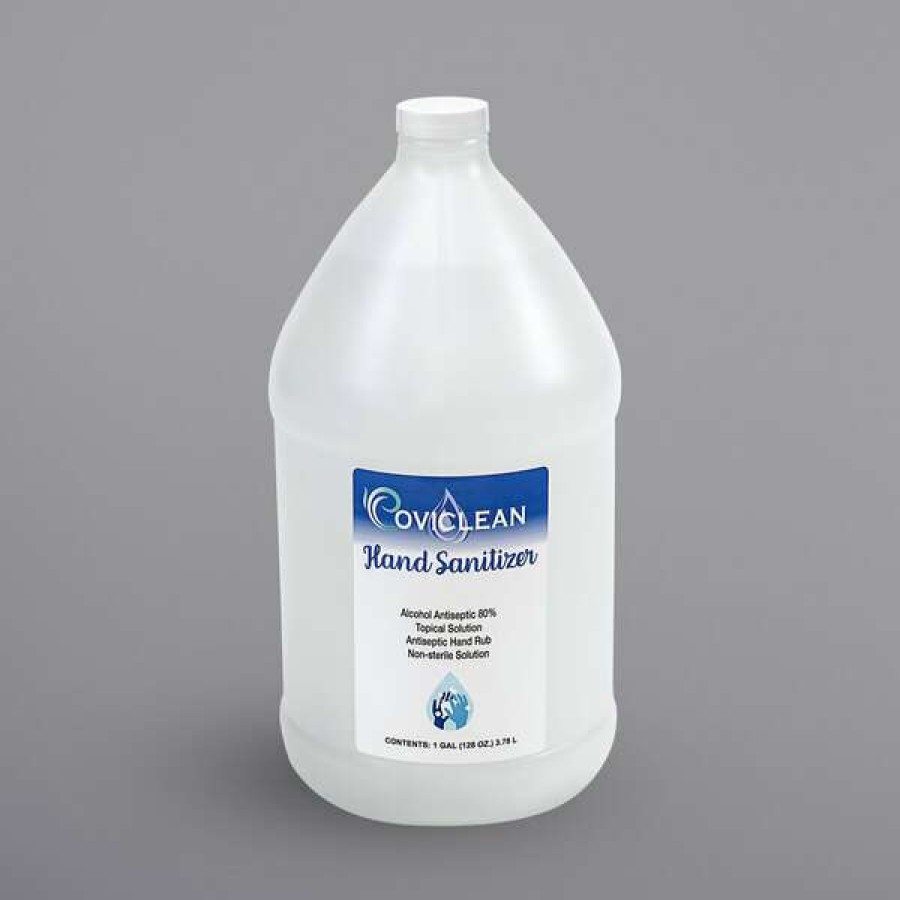 Hand Soap And Sanitizer * | Covi Clean 80035 Covisan 1 Gallon Jug Liquid Hand Sanitizer With Pump 2/Case