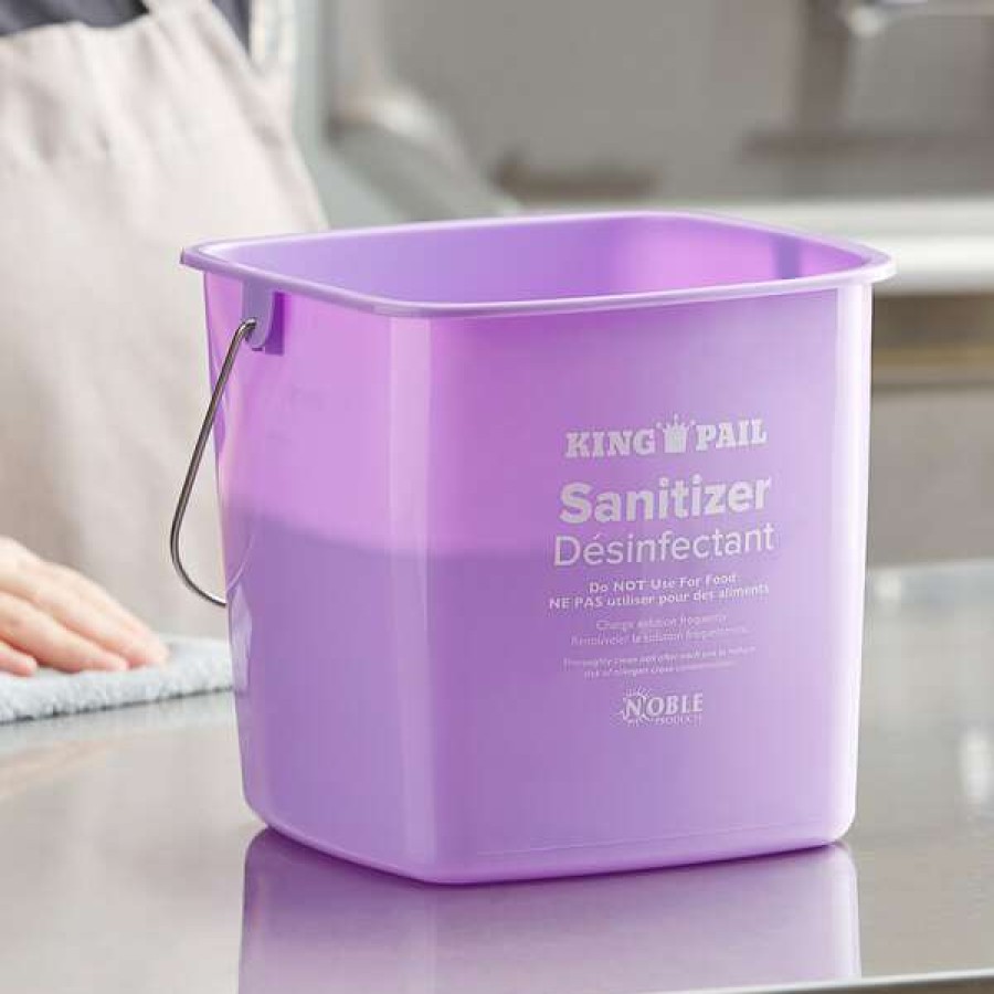 Cleaning Tools & Supplies * | Noble Products King-Pail 6 Qt. Purple Allergen-Free Sanitizing Pail