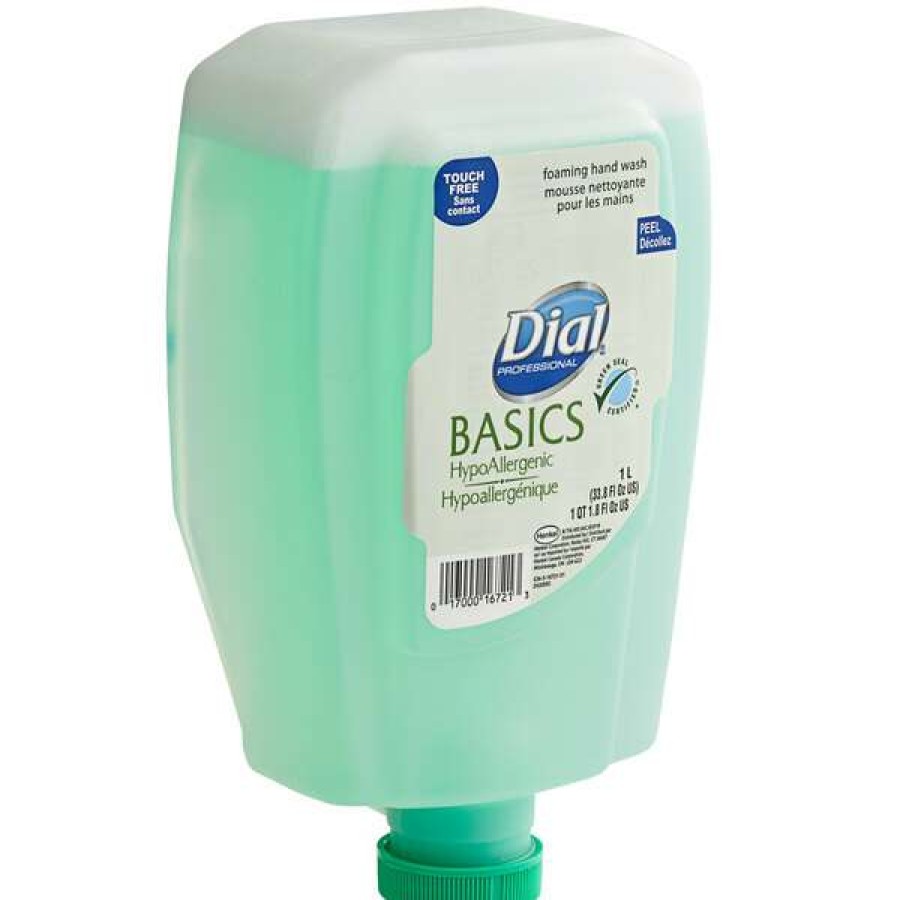 Hand Soap And Sanitizer * | Dial Dial Dia16722 Basics Hypoallergenic Fit Universal Touch-Free 1 Liter Foaming Hand Wash Refill 3/Case