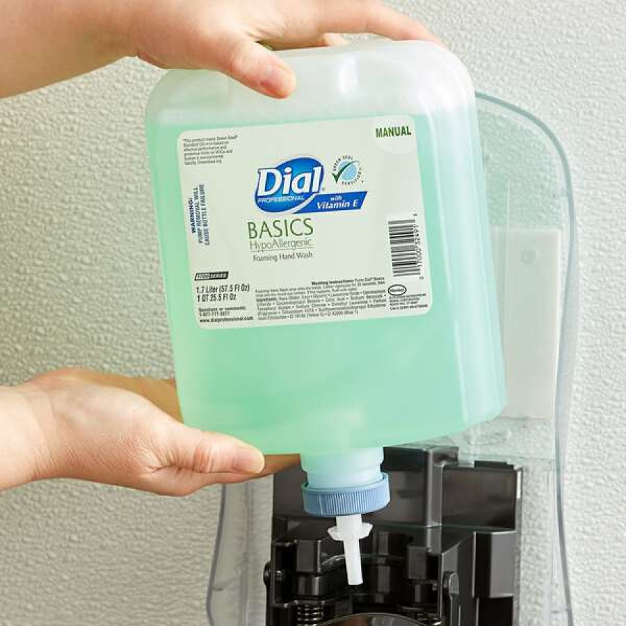 Hand Soap And Sanitizer * | Dial Dial Basics Dia32493 1.7 Liter Hypoallergenic Vitamin E Foaming Hand Wash Refill