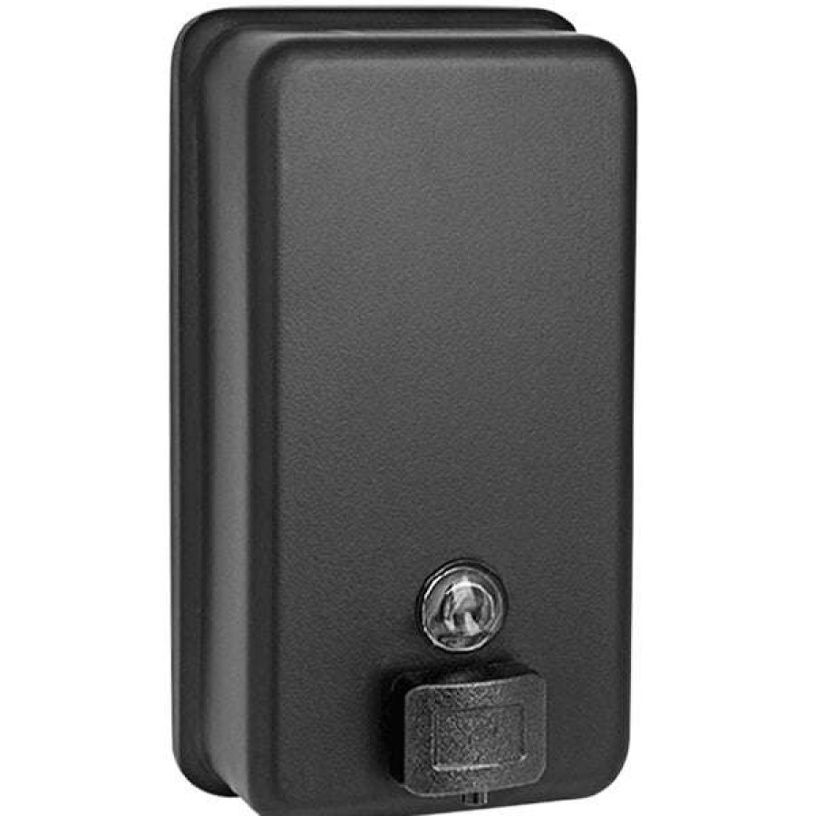 Hand Soap And Sanitizer * | American Specialties, Inc. 10-0347-41 Matte Black Surface-Mounted Vertical Liquid Soap Dispenser