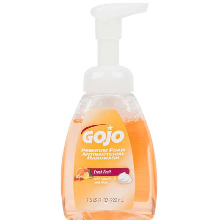 Hand Soap And Sanitizer * | Gojo 5710-06 Premium 7.5 Oz. Fresh Fruit Foaming Antibacterial Hand Soap With Pump