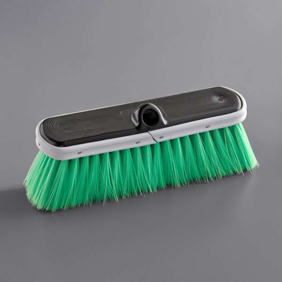 Cleaning Tools & Supplies * | Carlisle 3646875 Flo Thru 10 Green Flagged Vehicle And Wall Cleaning Brush