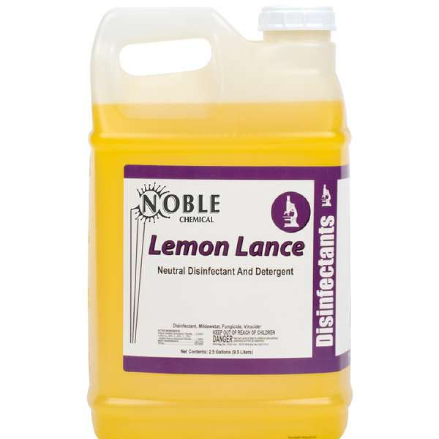 Cleaning Chemicals * | Noble Chemical 2.5 Gallon / 320 Oz. Lemon Lance Lemon Disinfectant & Detergent Cleaner 2/Case