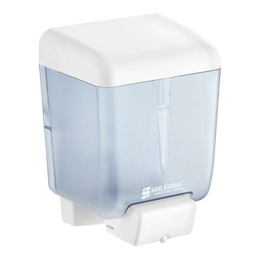 Hand Soap And Sanitizer * | San Jamar Sn30Tbl Classic 30 Oz. Blue Liquid Soap / Hand Sanitizer Dispenser