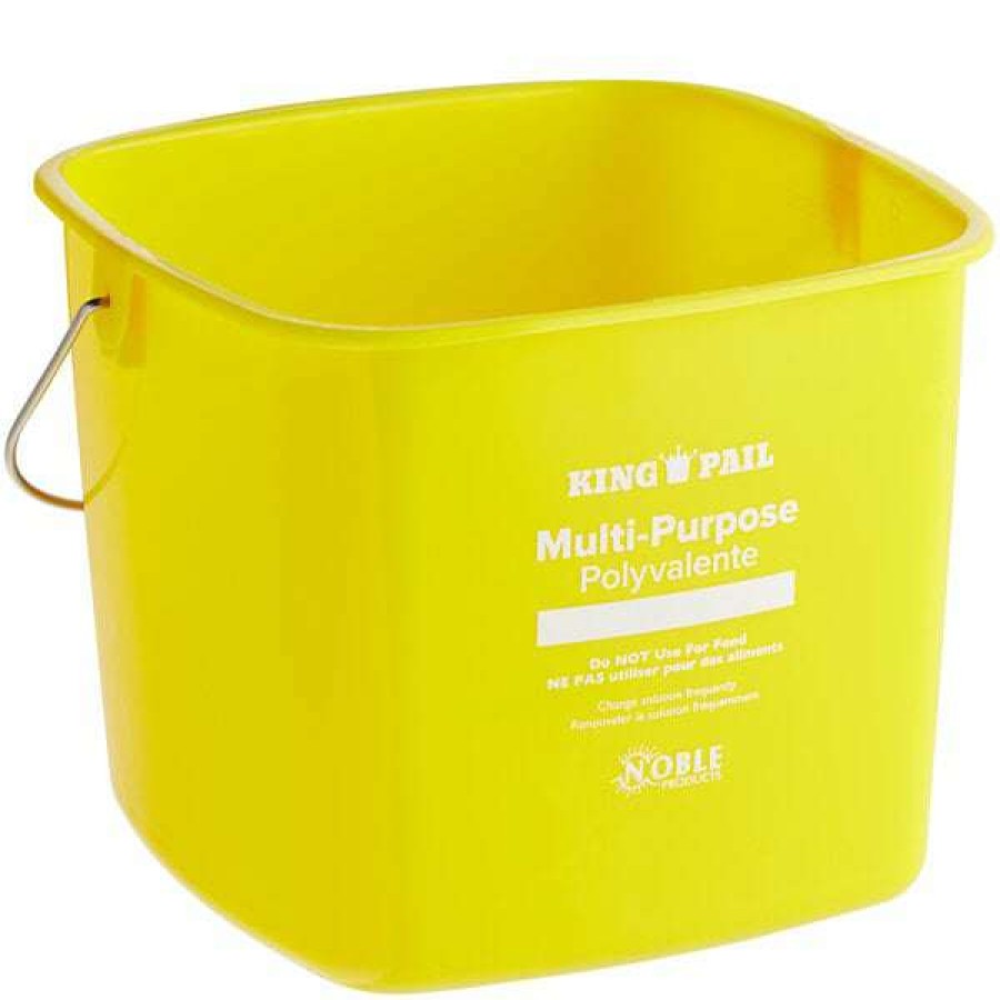 Cleaning Tools & Supplies * | Noble Products King-Pail 8 Qt. Yellow Cleaning Pail