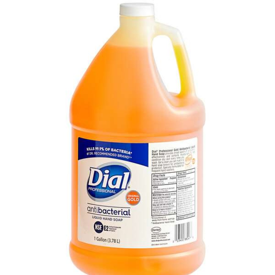 Hand Soap And Sanitizer * | Dial Dial Dia88047 Gold 1 Gallon Antibacterial Liquid Hand Soap Refill