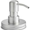 Hand Soap And Sanitizer * | American Metalcraft Mjp3 Stainless Steel Mason Jar Lid With Pump