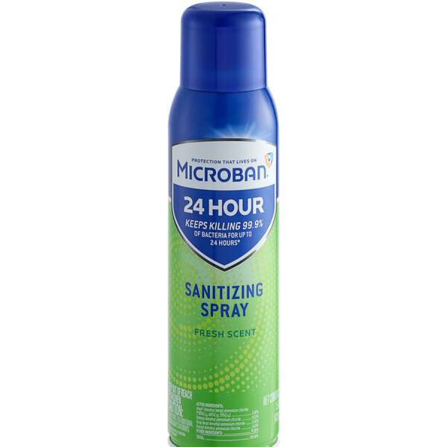 Cleaning Chemicals * | Microban Microban 48665 15 Oz. Aerosol Fresh Scented Sanitizing Spray 6/Case