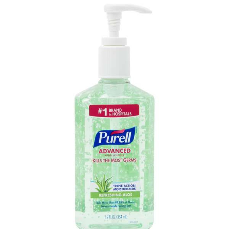 Hand Soap And Sanitizer * | Purell 3639-12 Advanced With Aloe 12 Oz. Gel Instant Hand Sanitizer