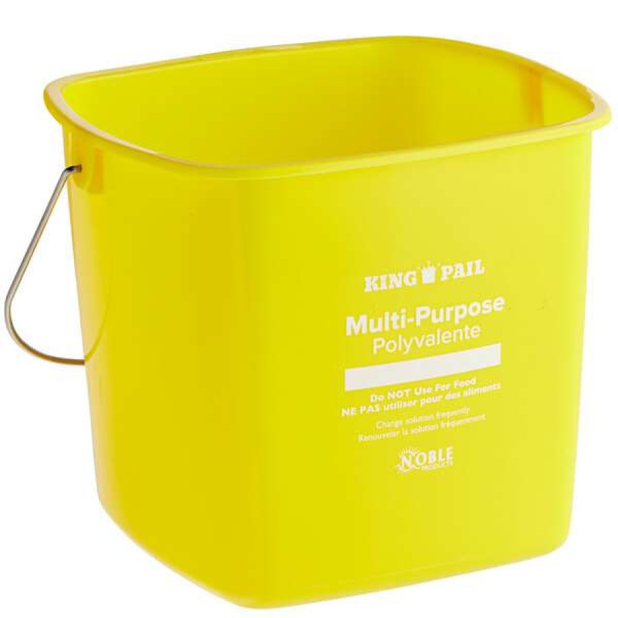 Cleaning Tools & Supplies * | Noble Products King-Pail 6 Qt. Yellow Cleaning Pail