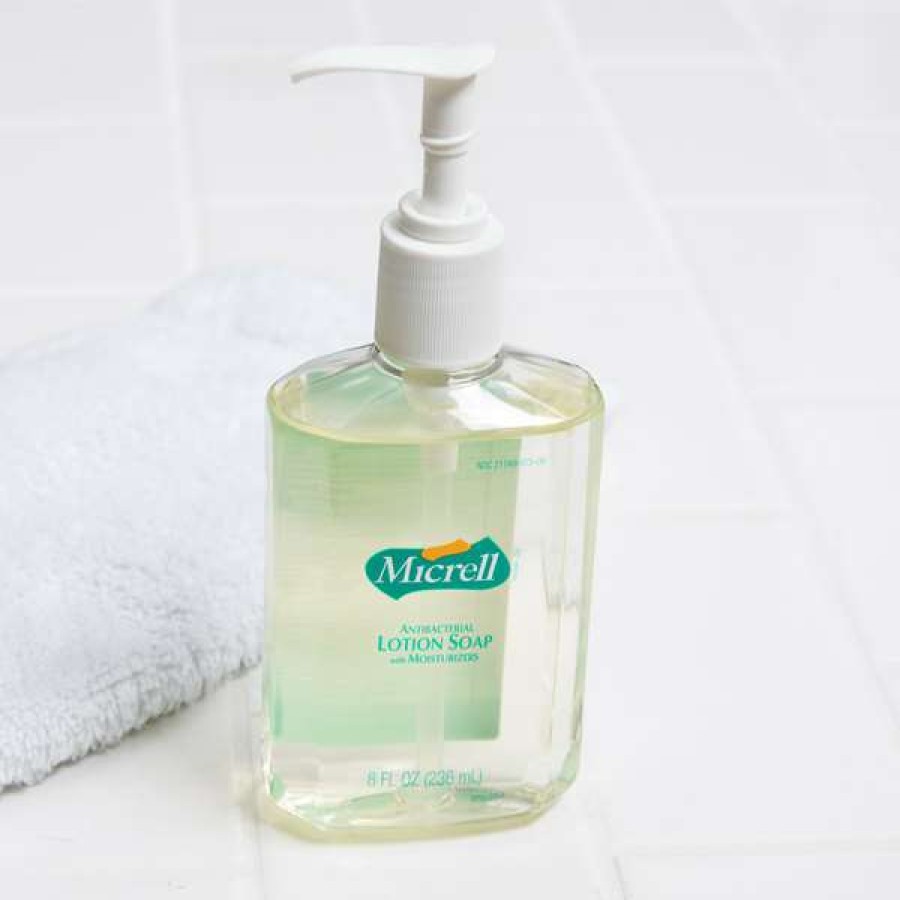 Hand Soap And Sanitizer * | Micrell 9752-12 8 Oz. Floral Antibacterial Lotion Hand Soap With Pcmx And Pump 12/Case