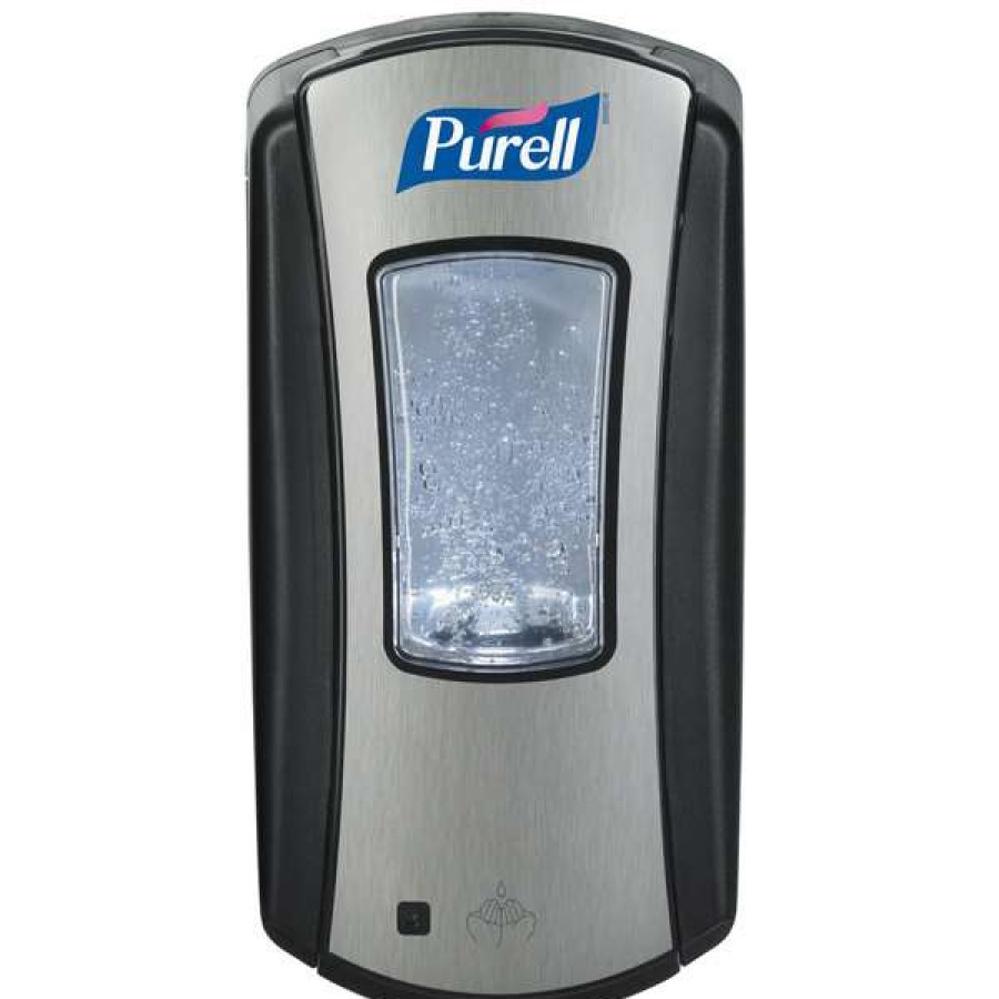 Hand Soap And Sanitizer * | Purell 1928-04 Ltx-12 Brushed Chrome / Black 1200 Ml Touchless Dispenser