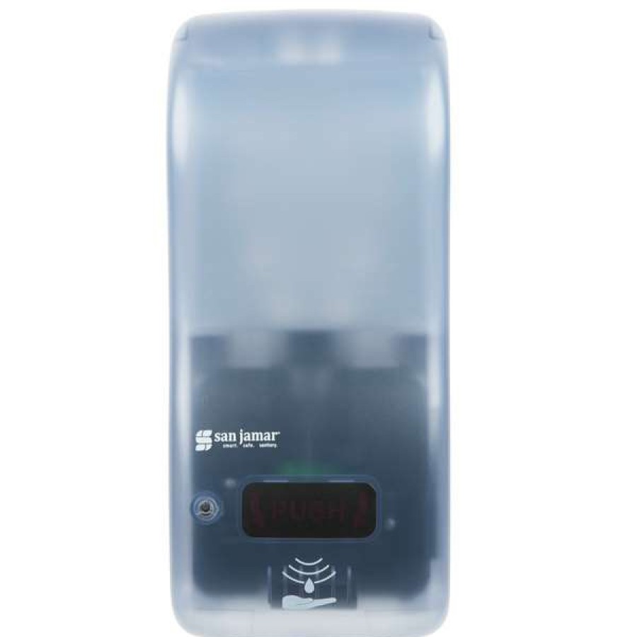 Hand Soap And Sanitizer * | San Jamar Sh900Tbl Rely Arctic Blue Hybrid Touchless Soap, Sanitizer, And Lotion Dispenser 5 1/2 X 4 X 12