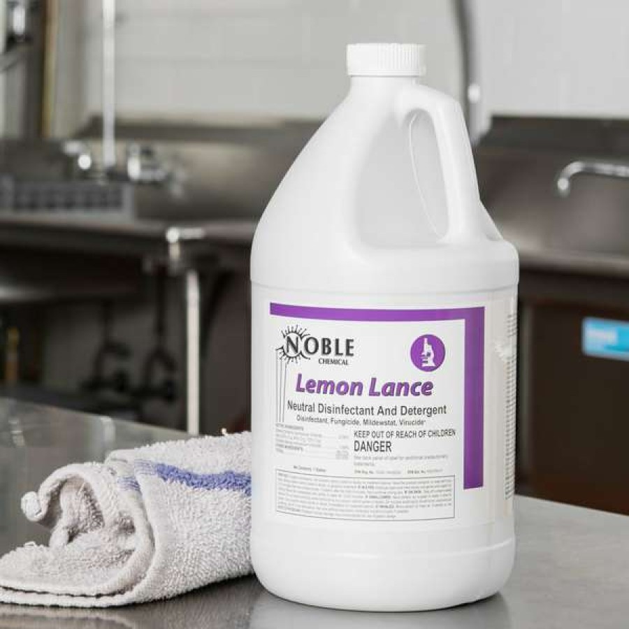 Cleaning Chemicals * | Noble Chemical Lemon Lance 1 Gallon / 128 Oz. Disinfectant & Detergent Cleaner