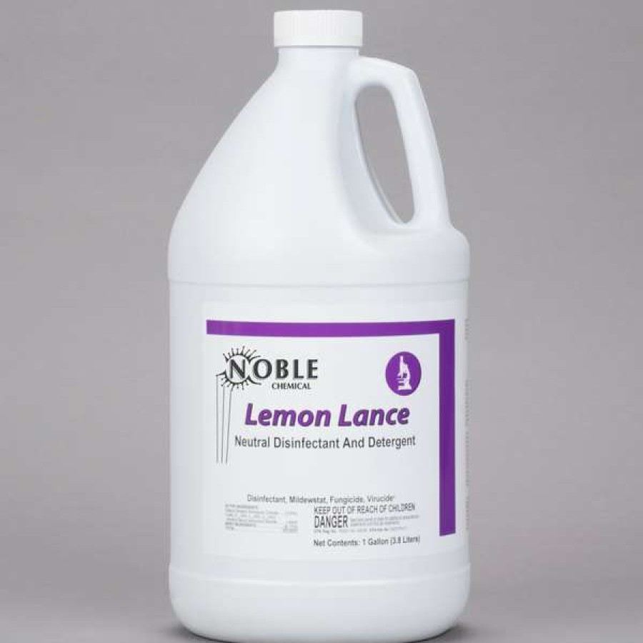 Cleaning Chemicals * | Noble Chemical Lemon Lance 1 Gallon / 128 Oz. Disinfectant & Detergent Cleaner