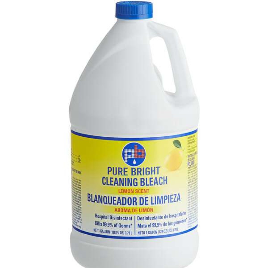 Cleaning Chemicals * | Pure Bright Pure Bright 1 Gallon / 128 Oz. Lemon Scented Bleach 6/Case