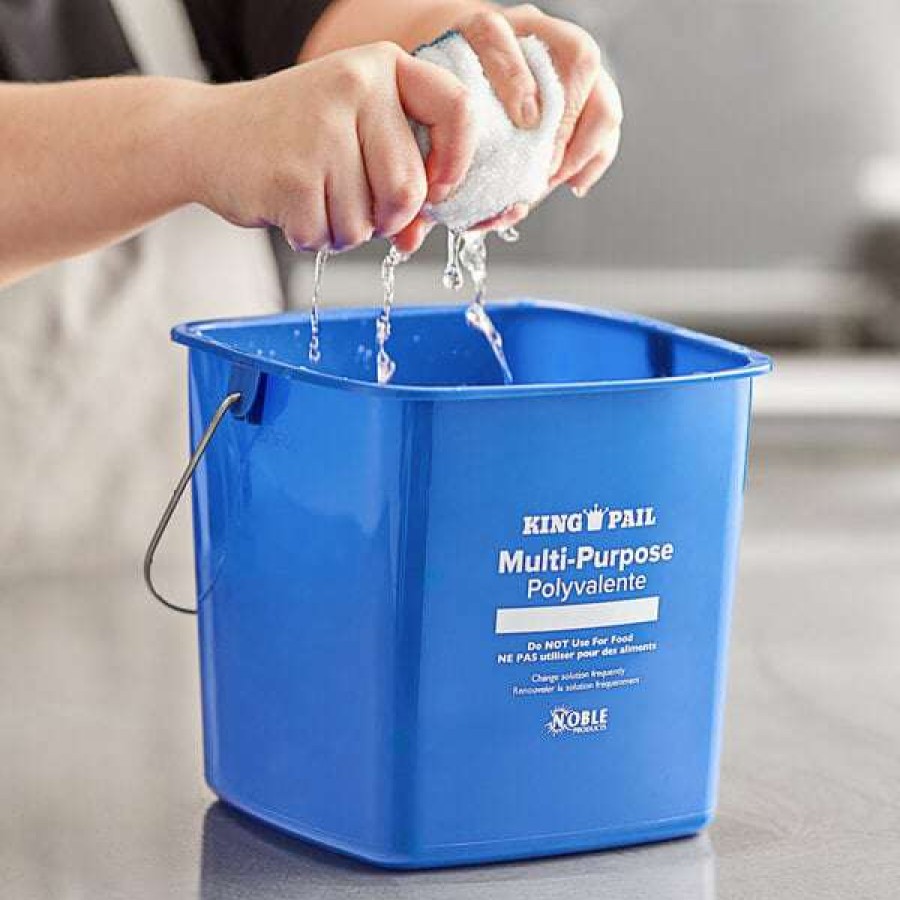 Cleaning Tools & Supplies * | Noble Products King-Pail 6 Qt. Blue Cleaning Pail