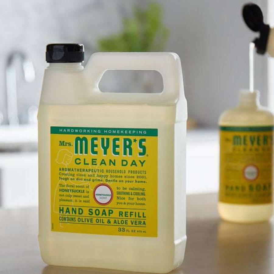 Hand Soap And Sanitizer * | Mrs. Meyer'S Mrs. Meyer'S Clean Day 666708 33 Oz. Honeysuckle Scented Hand Soap Refill 6/Case