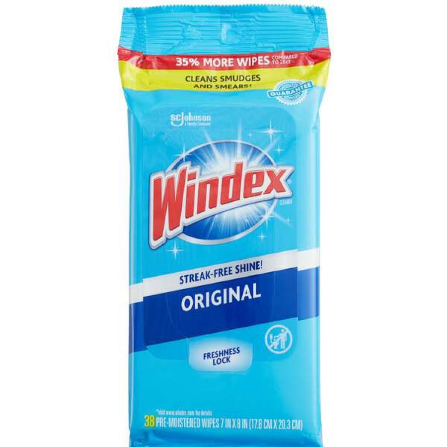 Cleaning Chemicals * | Sc Johnson Windex 322588 Single Use Multi Surface Glass Wipes