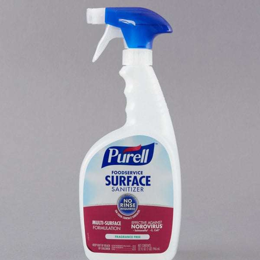 Cleaning Chemicals * | Purell Purell 3341-03 1 Qt. / 32 Oz. Fragrance Free Foodservice Surface Sanitizer 3/Case