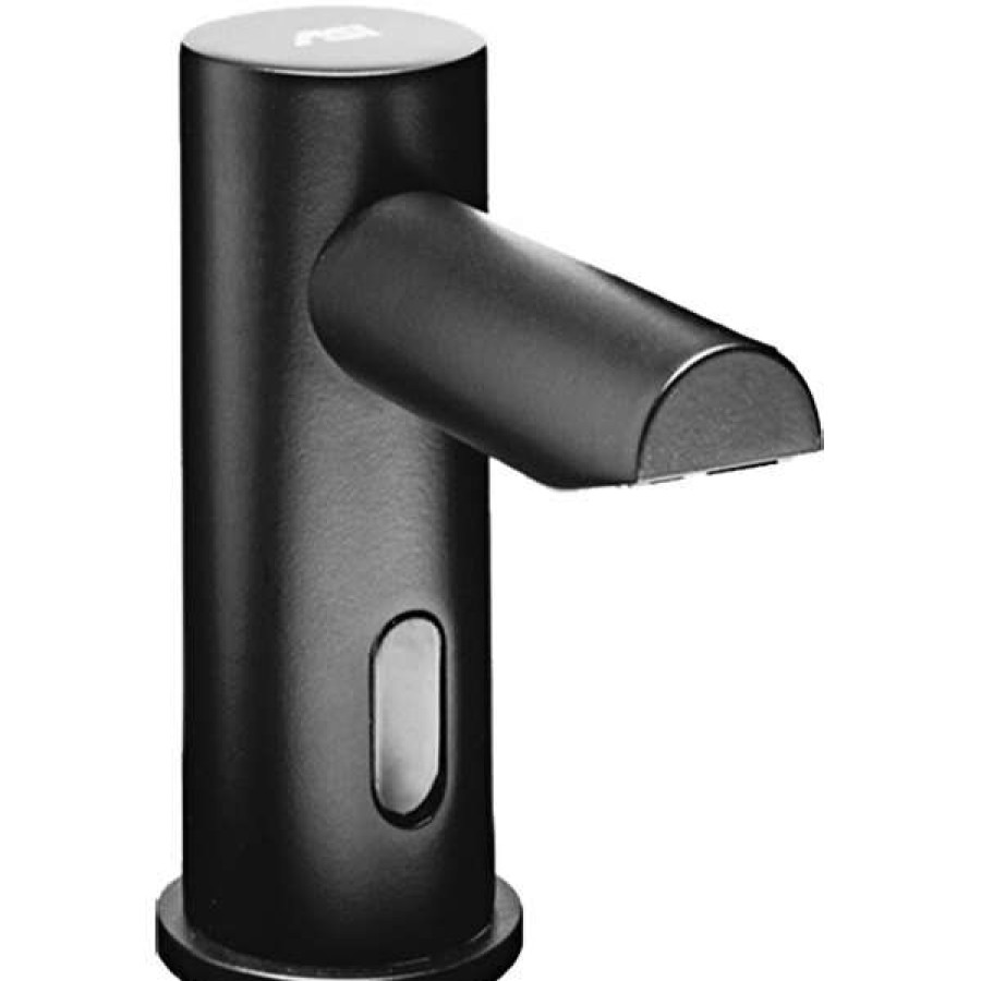 Hand Soap And Sanitizer * | American Specialties, Inc. Ez Fill 10-0394-6-1Ac-41 Stand-Alone Matte Black Liquid Foaming Soap Dispenser With Remote Ac Powered 6/Pack