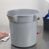 Cleaning Tools & Supplies * | Rubbermaid Fg296300Gray Brute 10 Qt. Gray Round Bucket