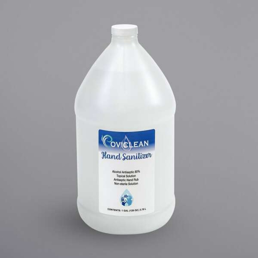 Hand Soap And Sanitizer * | Covi Clean 80055 Covisan 1 Gallon Jug Liquid Hand Sanitizer With Pump 4/Case