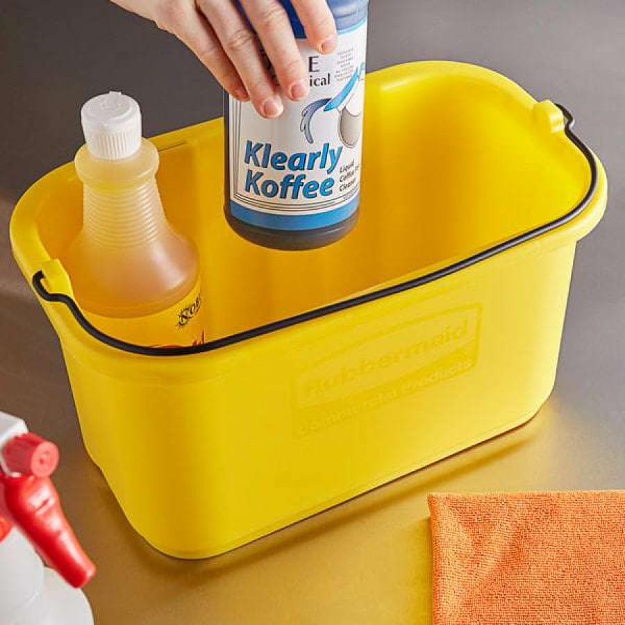 Cleaning Tools & Supplies * | Rubbermaid Fg9T8200Yel 10 Qt. Yellow Heavy Duty Pail