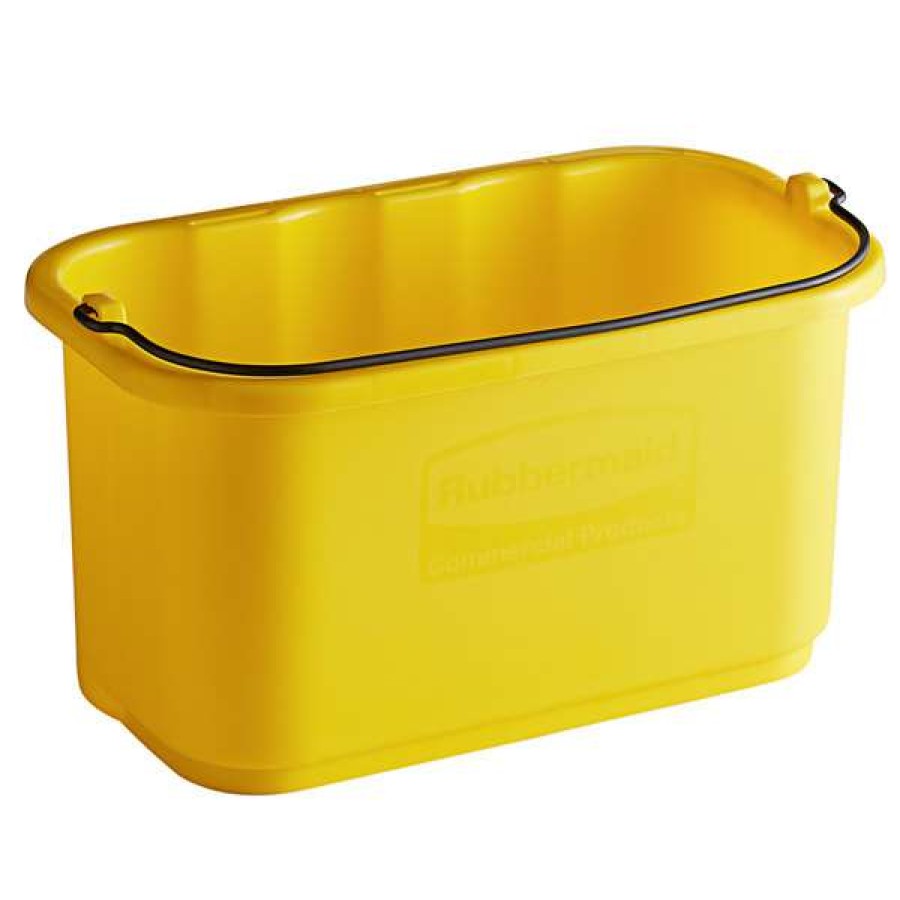 Cleaning Tools & Supplies * | Rubbermaid Fg9T8200Yel 10 Qt. Yellow Heavy Duty Pail