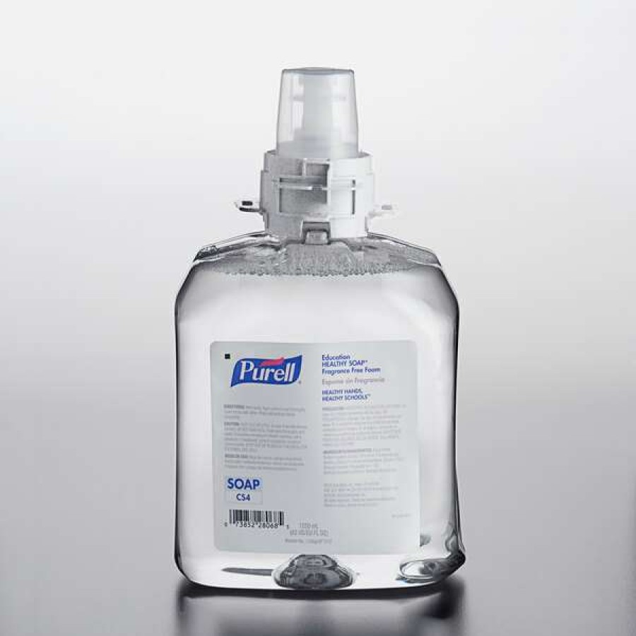 Hand Soap And Sanitizer * | Purell 5112-04 Healthy Soap Education Cs4 1250 Ml Fragrance Free Foam Handwash 4/Case