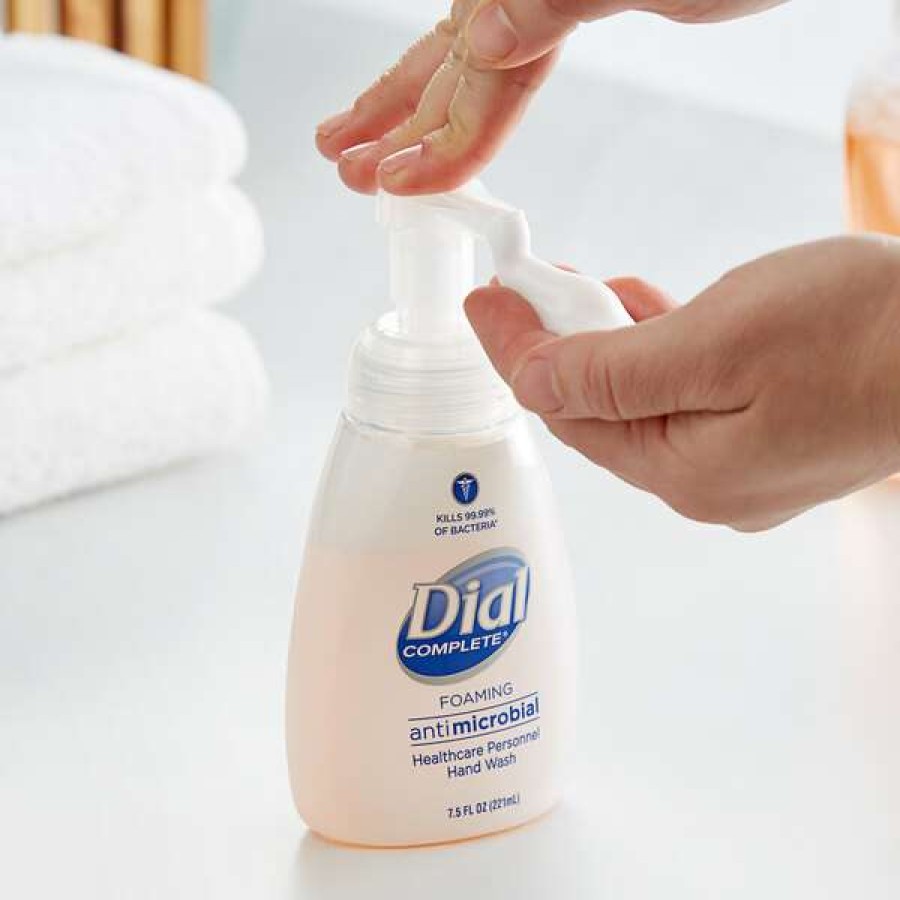 Hand Soap And Sanitizer * | Dial Dial Dia81075 Complete 7.5 Oz. Antibacterial Healthcare Personnel Hypoallergenic Foaming Hand Wash 12/Case