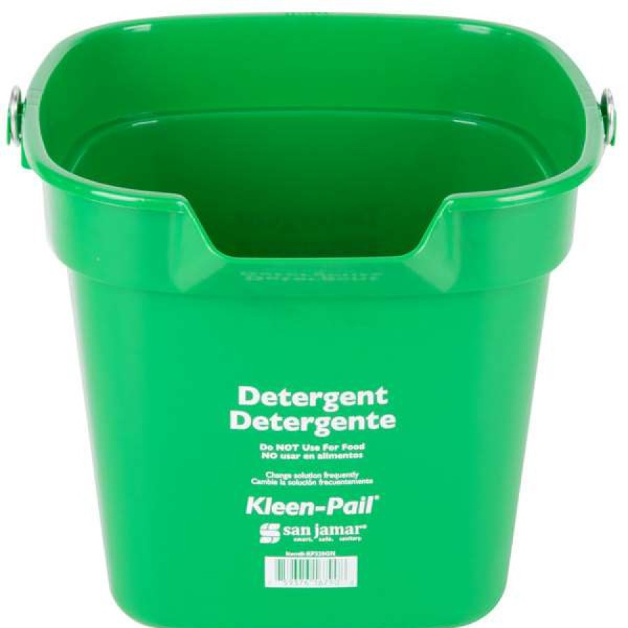 Cleaning Tools & Supplies * | San Jamar Kp320Gn 10 Qt. Green Cleaning Kleen-Pail