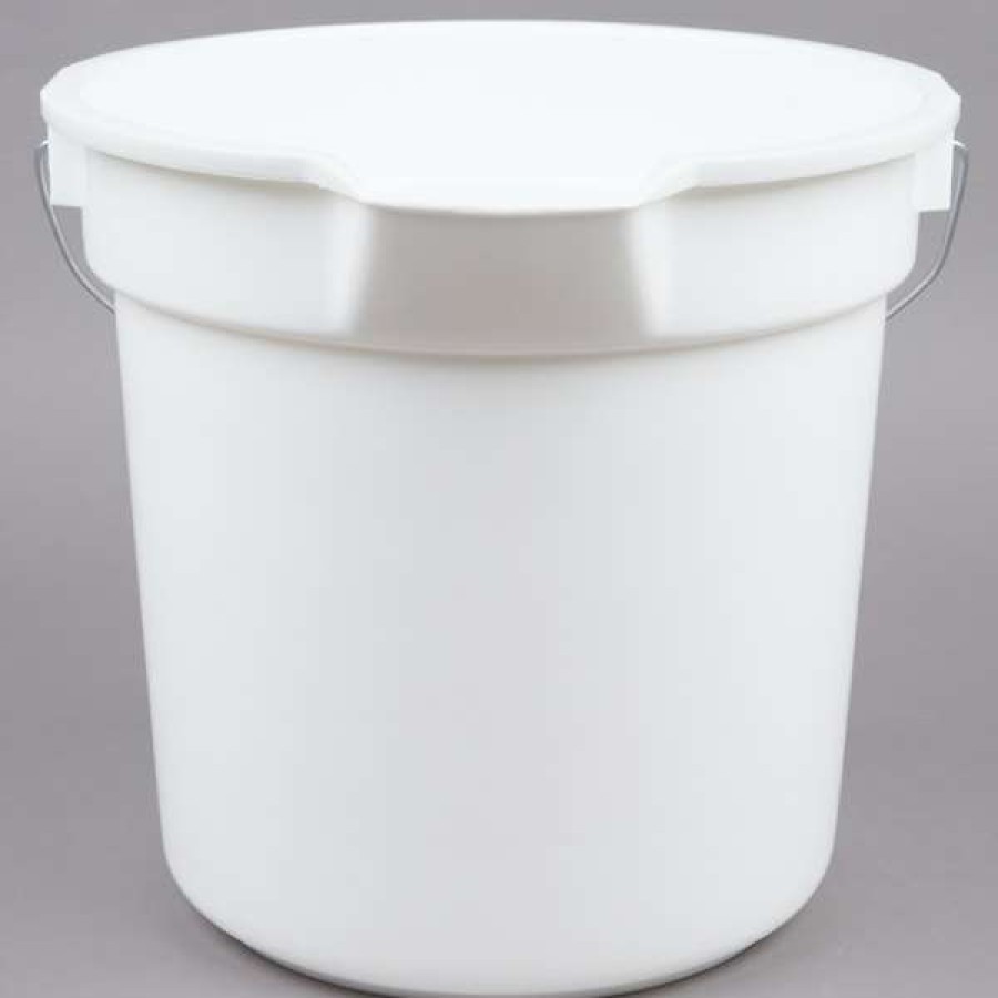 Cleaning Tools & Supplies * | Continental 8114Wh Huskee 14 Qt. White Round Utility Bucket