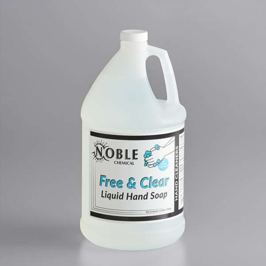 Hand Soap And Sanitizer * | Noble Chemical 1 Gallon / 128 Oz. Free & Clear Liquid Hand Soap 4/Case