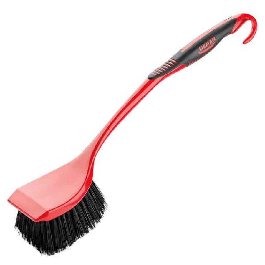 Cleaning Tools & Supplies * | The Libman Company Libman 522 Red Long Handle Utility Brush 6/Pack