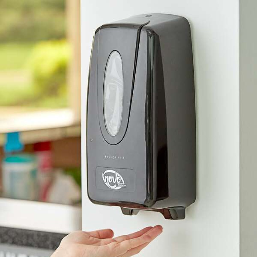 Hand Soap And Sanitizer * | Noble Chemical Novo Pro Series Black Touch-Free Automatic Foam Hand Soap / Sanitizer Dispenser 1,000 Ml