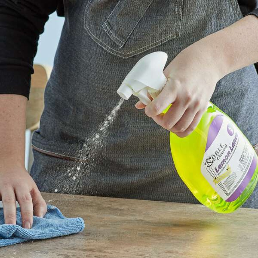 Cleaning Chemicals * | Noble Chemical 1 Qt. / 32 Oz. Lemon Lance Ready-To-Use Disinfectant & Detergent Cleaner