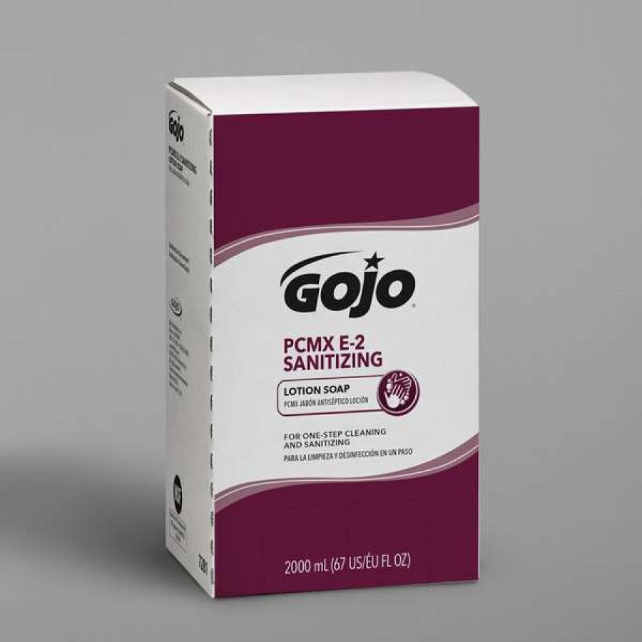 Hand Soap And Sanitizer * | Gojo 7281-04 Tdx E2 2000 Ml Dye And Fragrance Free Sanitizing Lotion Hand Soap Refill With Pcmx 4/Case