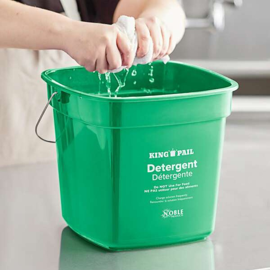 Cleaning Tools & Supplies * | Noble Products King-Pail 10 Qt. Green Detergent Pail