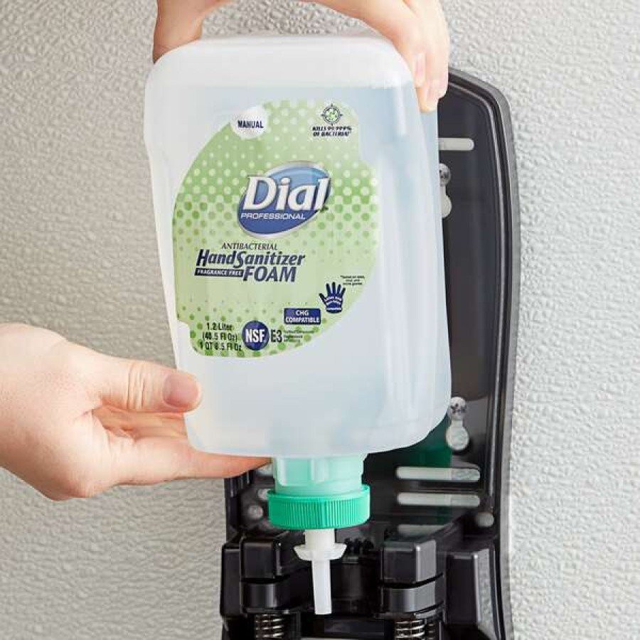 Hand Soap And Sanitizer * | Dial Dial Dia19038 Fit Universal Manual Antibacterial 1.2 Liter Foam Hand Sanitizer Refill