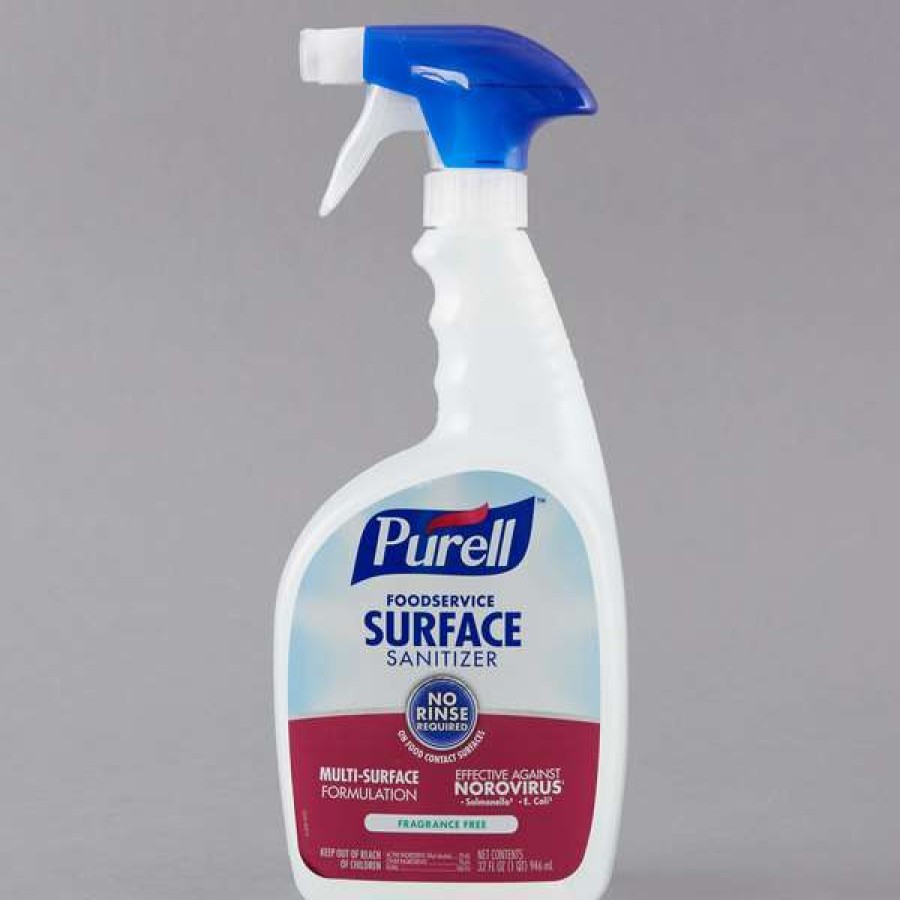 Cleaning Chemicals * | Purell Purell 3341-06-Rtl 1 Qt. / 32 Oz. Fragrance Free Foodservice Surface Sanitizer