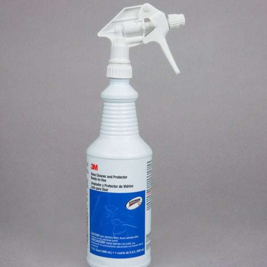 Cleaning Chemicals * | 3M 85788 1 Qt. / 32 Oz. Glass Cleaner And Protector With Trigger Sprayer 12/Case