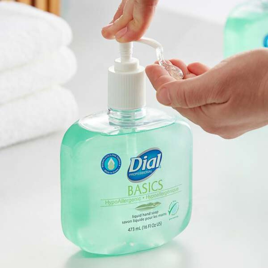 Hand Soap And Sanitizer * | Dial Dial Dia33815 Professional Basics 16 Oz. Hypoallergenic Liquid Hand Soap