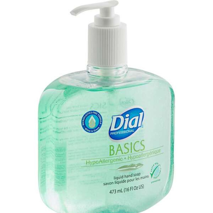 Hand Soap And Sanitizer * | Dial Dial Dia33815 Professional Basics 16 Oz. Hypoallergenic Liquid Hand Soap